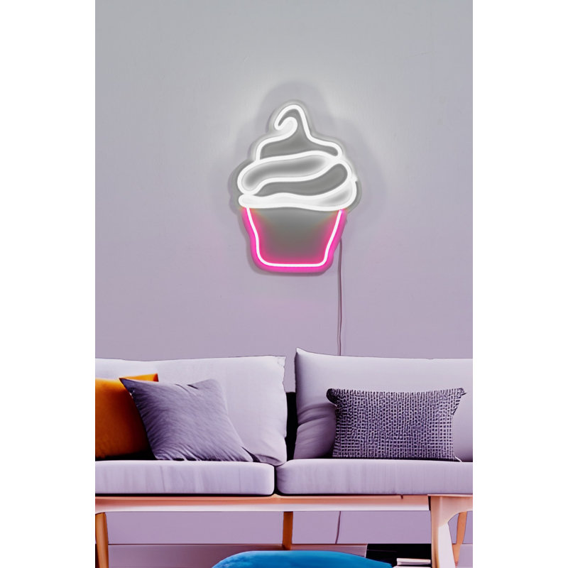 Flexible Neon LED Lighting Strip, Waterproof IP67, 25 x 13.2 inches | PVC Foam Template, 12V 4A Adaptor | 10000 kWh | Perfect for Home Décor, Parties & Events, Versatile and Energy Efficient Design
