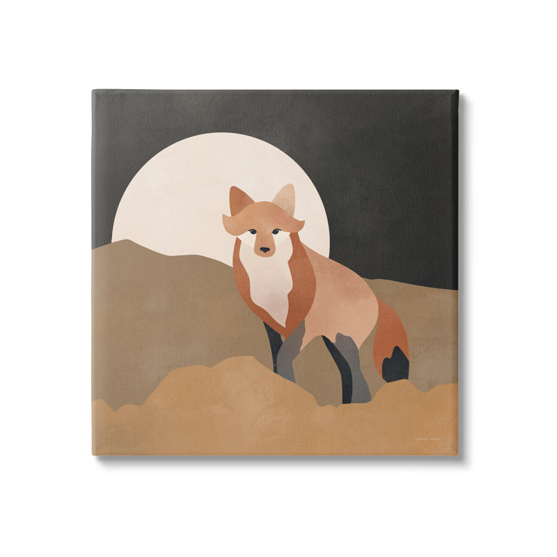 Portrait de renard sur toile, H 36 po x l 36 po x P 1,5 po