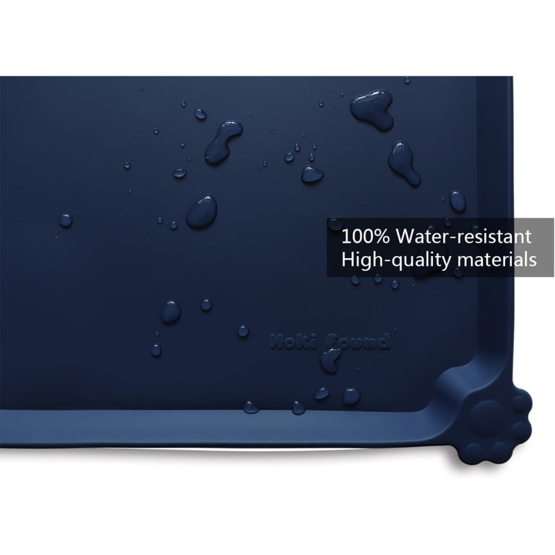 Mangeoire surélevée antidérapante, Bleu marine, 26"