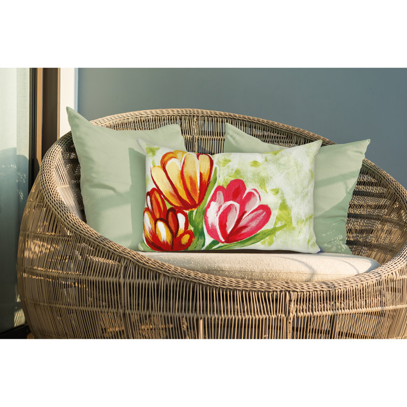 Floral Outdoor Throw Pillow