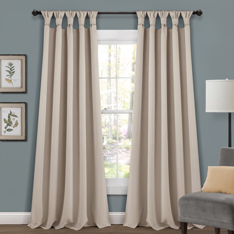 Guthridge Knotted Solid Blackout Thermal Curtain Panels