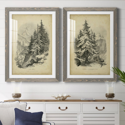 " The Larch " 2 - Pieces Painting Print