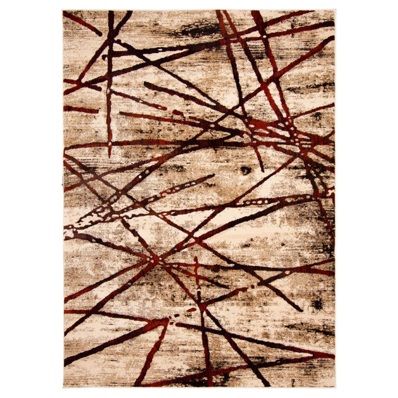 Artresha Abstract Indoor Rug, Rectange 6'7" x 9'6"