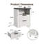 Table de chevet cannelée 2 tiroirs H 24,8 po avec prises intégrées, table de bout cannelée avec rangement ouvert -99201024-99201025