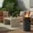26" Propane Fire Pit, Outdoor Gas Patio Fire Pit 40,000 BTU, Cylindrical Concrete Fire Pit With Hidden 20Lb Tank Storage, Modern Textured Fire Column, Includes Lava Rocks & Waterproof Cover –Dark Grey-204961835
