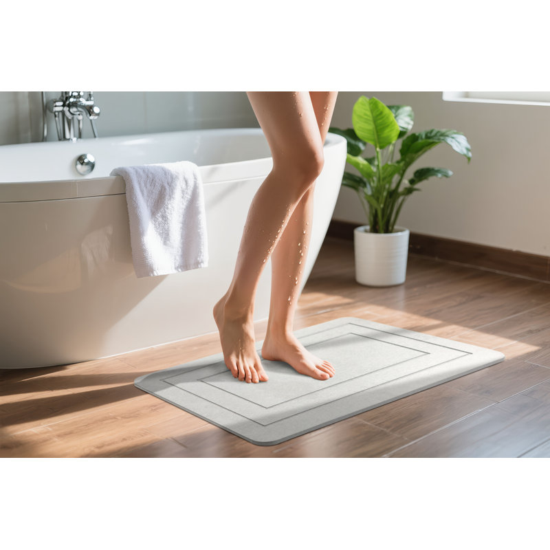 Stone Non-Slip Bath Mat, Silver