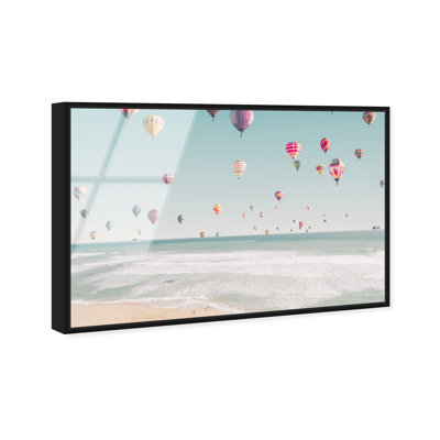 Oliver Gal Beachside Balloons Nautical - Framed Acrylic Glass Wall Art