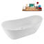 Baignoire autoportante 69 "avec drain interne Streamline-102287774