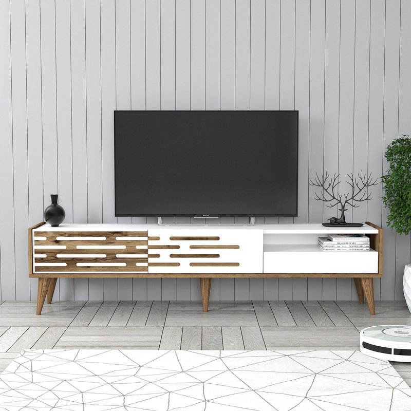 Keikei Unfinished TV Stand, Cream