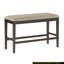 Mobilier de salle à manger rembourré en tissu brun foncé à hauteur de comptoir 1 pièce-999221212