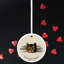 Cheshire Cat Mad Alice In Wonderland Circle Shaped Ceramic Ornament Bauble