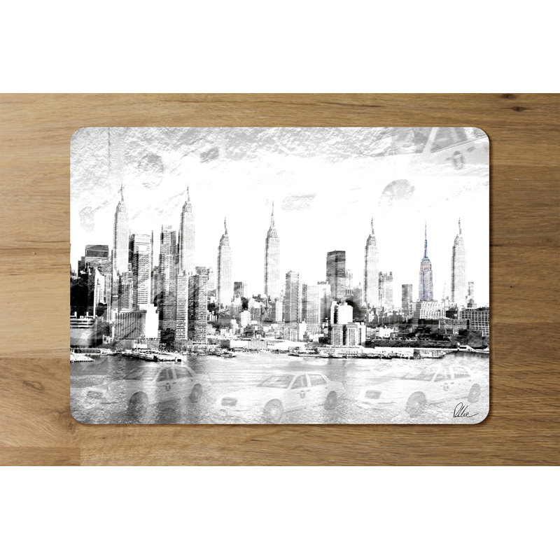 Avanna Polyester-Coated Hardboard No Pattern Rectangle Placemat