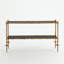 Gold Chiseled Console-Black Granite
