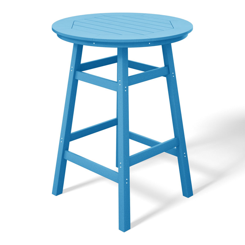 Table de bar d'extérieur ronde 35 po Laguna, Bleu