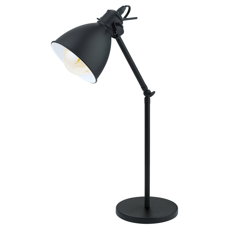 Lampe de bureau noire 17 po Marblehead, Blanc