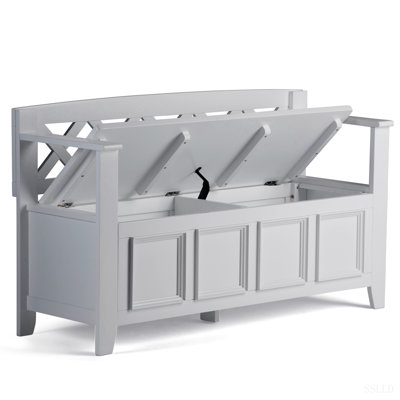 Amherst Solid Wood Entryway Storage Bench