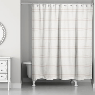 Rideau de douche rayé simple