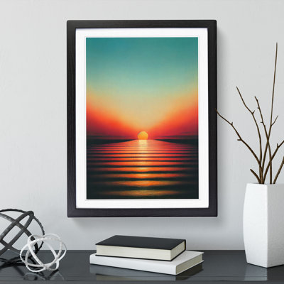 Resplendent Abstract Ocean Sunset - Wall Art