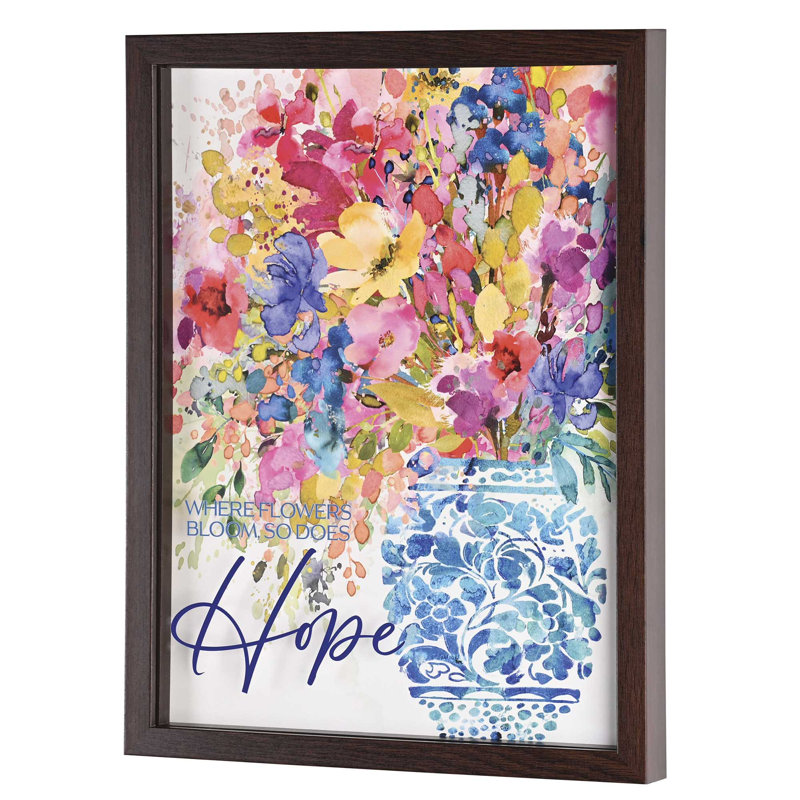 Art mural encadré où les fleurs s'épanouissent