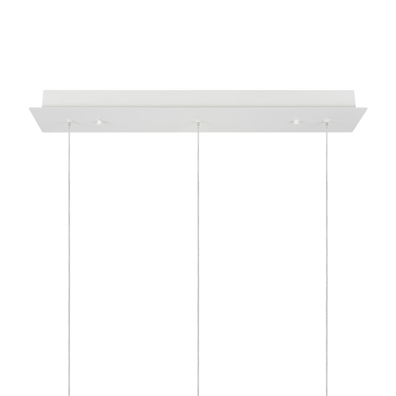 Luminaire suspendu conique 3 lumières pour îlot de cuisine Hounslow, Blanc
