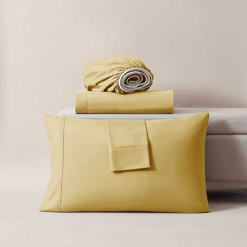 Ensemble de draps ultra doux et respirant Hotel Collection, Jaune moelleux, Très grand séparé