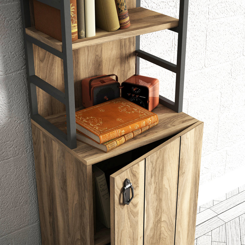 Geertruida 167cm H x 45cm W Aluminium Standard Bookcase