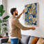 Tiger in Bloom Botanical - Wrapped Canvas-1922794419-1922794427