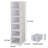 Shoe Storage Box, No Assembly Required, 6 Layers Foldable, With Transparent Door, White