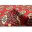 Tapis rouge en laine noué à la main de conception unique 3 pi 1 po x 4 pi 10 po Peshawar Bokhara