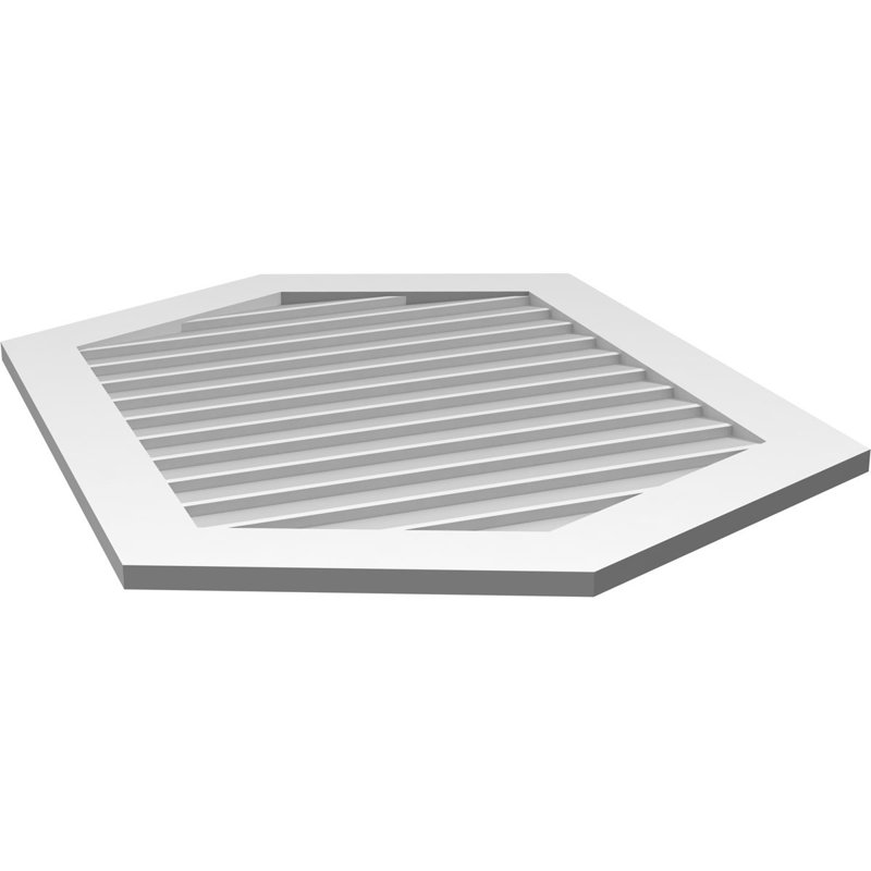 Ventilé vertical à pignon vertical en uréthane 5/12, H 42 po x l 32 po x P 1 po