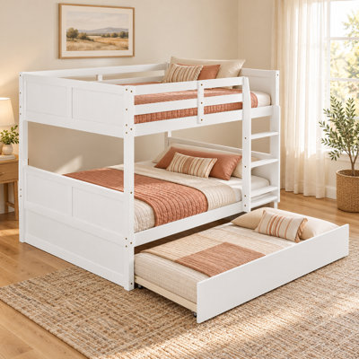 Full Over Full Bunk Bed With Twin Size Trundle