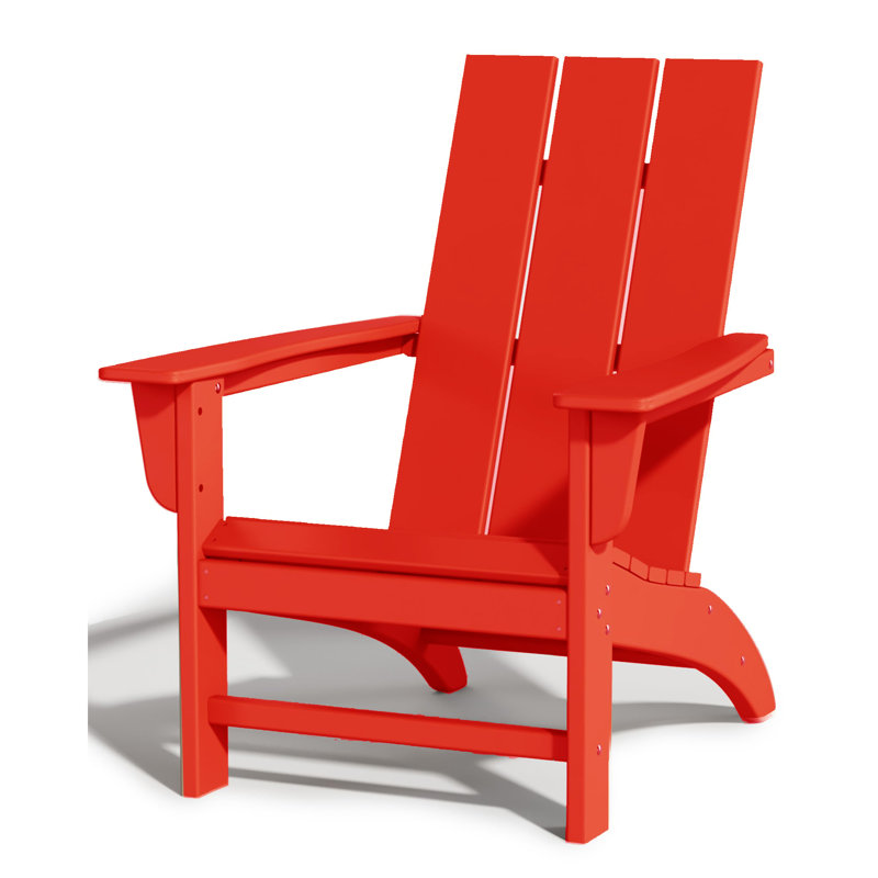 Atchison Outdoor Adirondack Chair, Red