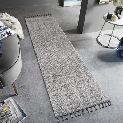 Tapis traditionnel blanc 2X8 - pour les taches, la perte de poils, pour une atmosphère de bureau confortable, tache, aspect professionnel, animal de compagnie et approuvé