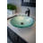 Eden Bath 18'' Green Tempered Glass Circular Bathroom Sink