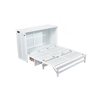 Lit double escamotable avec tiroir de rangement et station de charge