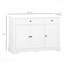 Buffet blanc - Cuisine moderne, 2 tiroirs, tablettes réglables, armoire à café-1126370691