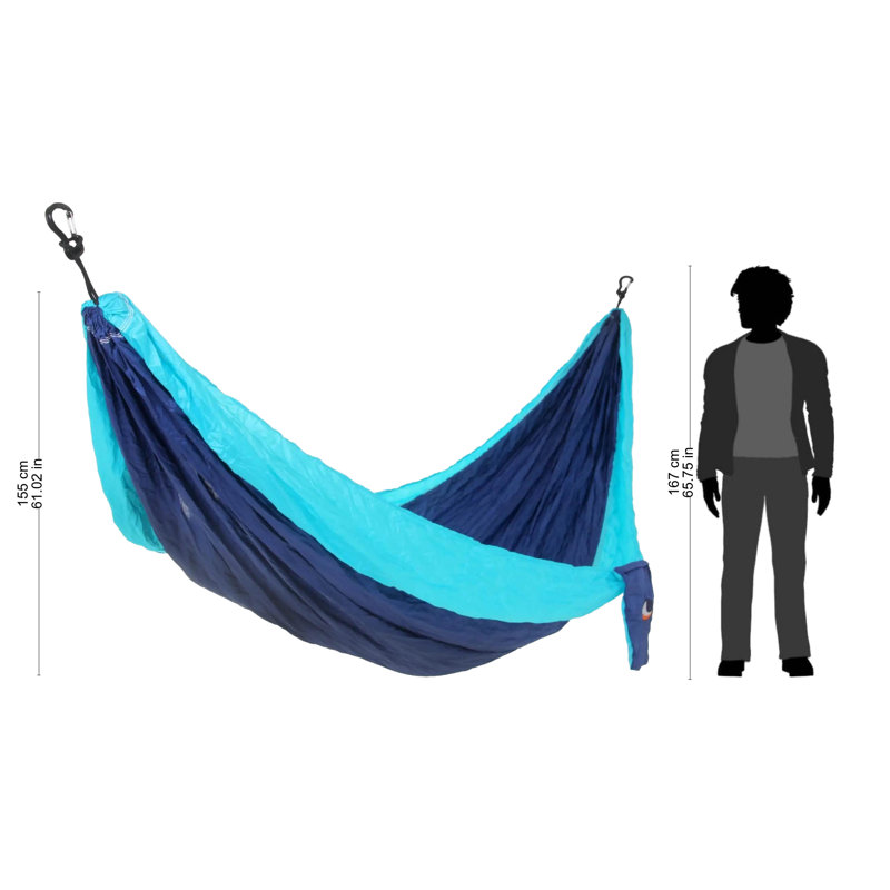 Hamac de camping Woodson, Bleu / turquoise, Simple