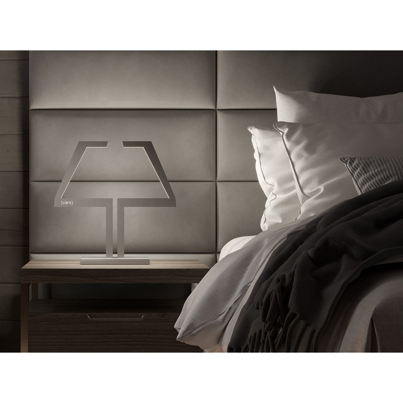 Metal USB Table Lamp, Brushed Nickel