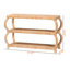 Console en rotin naturel à 3 niveaux avec tablettes ouvertes H 28,83 po x l 47,67 po x P 17,84 po Rin