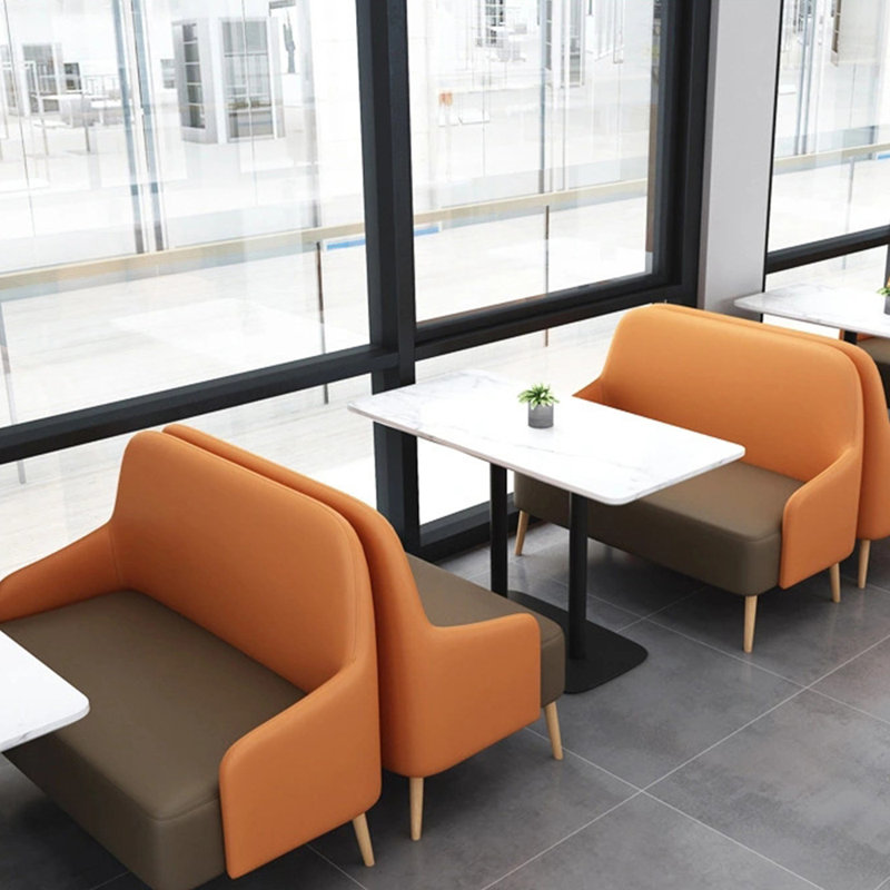 Banc rembourré en similicuir Nordic Leisure Dessert Shop Cafe