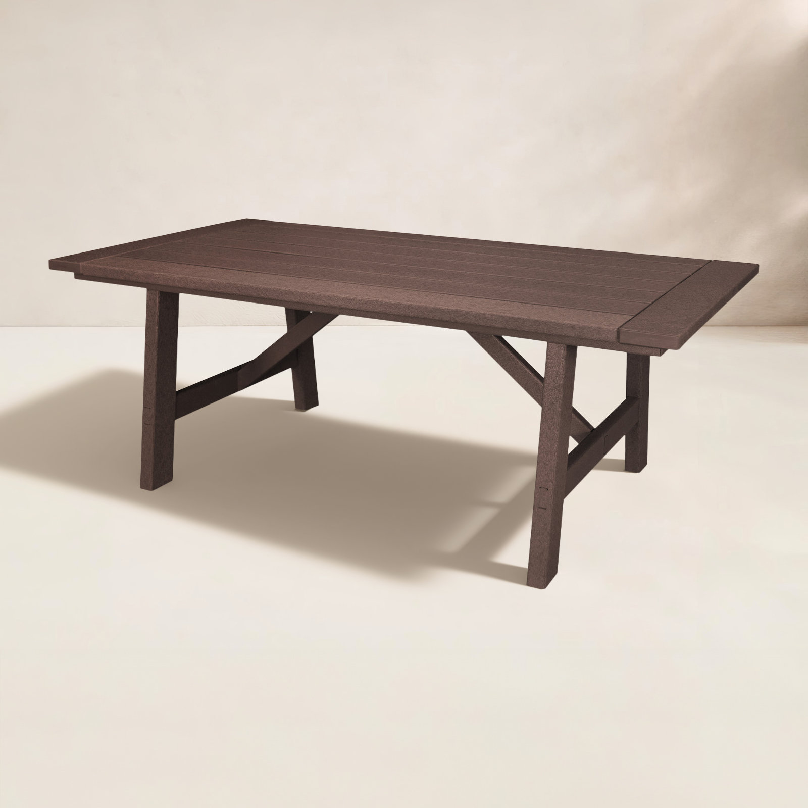 POLYWOOD® Tables 75" Patio Dining Table, Mahogany