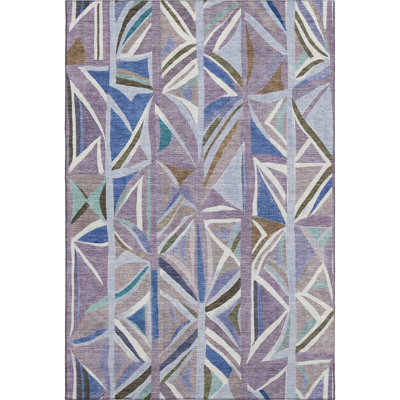 Premium Machine Washable Mayfield AMF2253 Geometric Rug