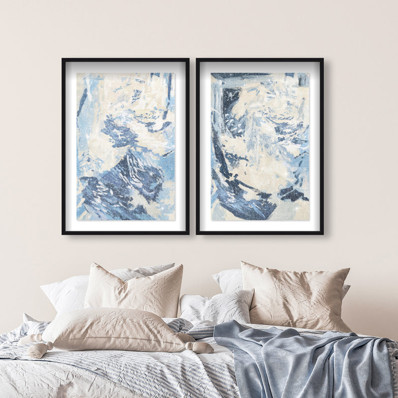 Coastal Feel Set Set by Oliver Gal, 31.5"H x 46.5"W, Black Shadowbox