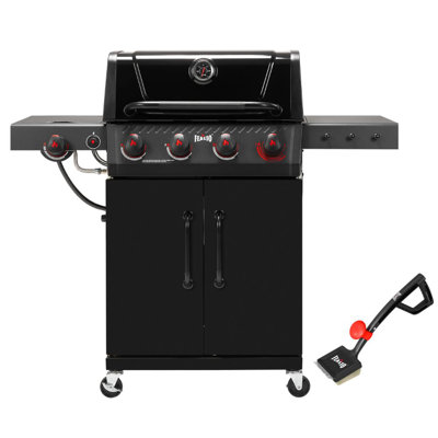 Feasto 4-burner Propane Gas Grill With Sear Burner & Side Burner And Cleaning Brush