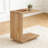 C-Shaped Wood Side Table Nightstand Bedside Table
