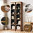 2 Pack 5-Tier Open Bookshelf with Cube Storage,Freestanding Narrow Shelving Unit for Home Office-137645323