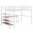 Full Size Metal Loft Bed – Desk & Lateral Storage Ladder Included