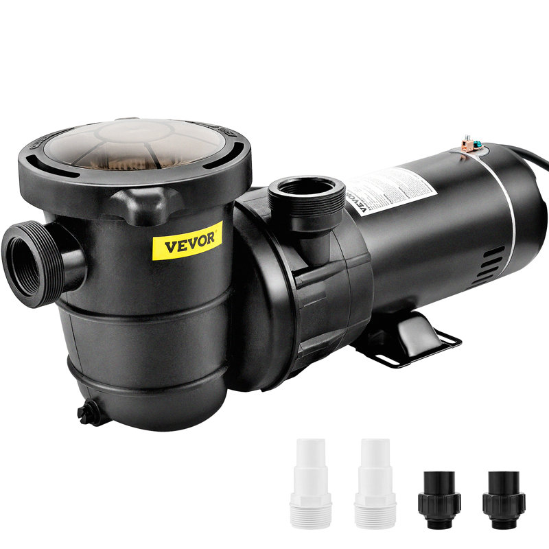 VEVOR Black 2-HP Copper Motor Swimming Pool Pump