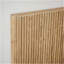 Cadre de lit grand format avec rangement relevable, lignes courbes en bois ondulé, rangement hydraulique / pas de sommier, chêne.