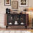 Black&Walnut Solid Wood Sideboard